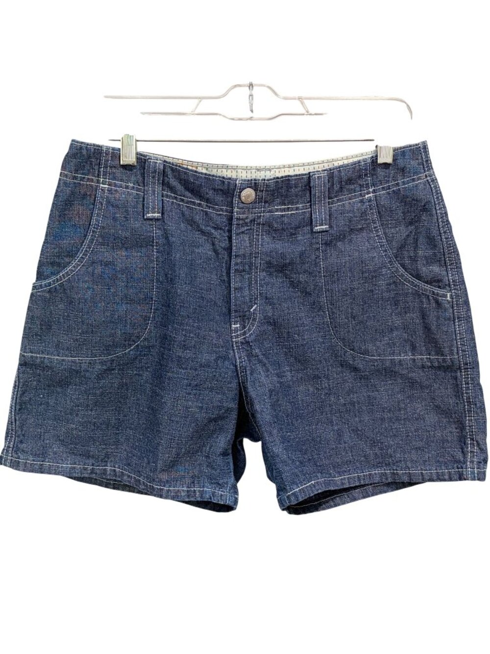 Levis Denim Jean Shorts Womens Size 10 Blue Cotton High Waist Flat Front Casual